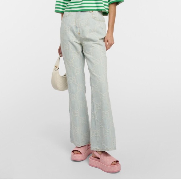 NEW Gucci Angelina pink logo platform slides - Picture 5 of 12